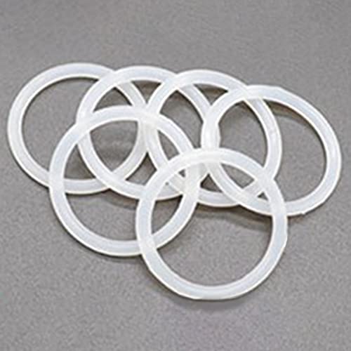 Othmro 20pcs бел рамен силиконски о-прстени прстени за запечатување, 10х14мм тркалезен О-прстен за мијалници за глава за туширање, градинарско