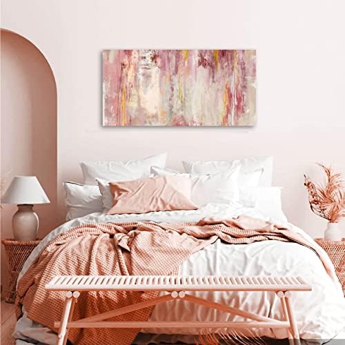 Tidoes голем wallиден декор розов апстрактна wallидна уметност 20 x40 слики за спална соба платно отпечатоци wallидно сликарство