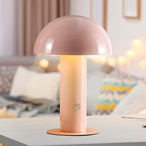 Eyely Eyl7115f N 10,75 Современа боемска полнење/безжично железо Интегрирана ламба за маса за печурки за читална, дневна соба, канцеларија,