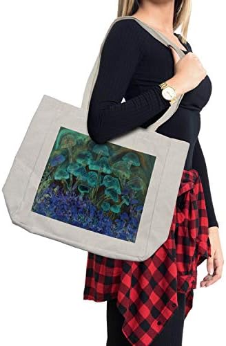 Психоделична кеса за психоделична кеса, необична распрсна флуоресцентни печурки сонувачка фантазија графичка, еко-пријателска торба за еднократна