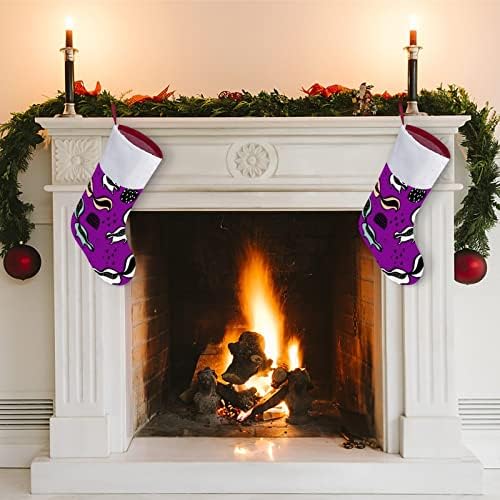 Skunk Fox Божиќни чорапи порибување на Божиќни дрво украси за санта виси украси за одмор на камин 16,5 “