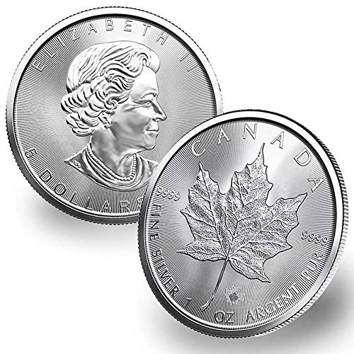 КАЛИФОРНИЈА 2021 Многу Монети Од 1 мл Сребрени Канадски Јаворов Лист Брилијантни Нециркулирани со Нашите Сертификати За Автентичност