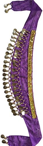 Среќа staryuan ® 2pieces Kid Sequins Belly Dance Chip Same Wrap Belt