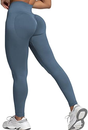 PowerAsia со високи половини со јога панталони за жени, контрола на стомакот, кренато за кревање на задниот дел од тренингот за тренинзи
