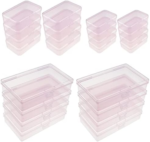 Кутија за контејнери со правоаголни пластични пластични пластични пакувања со капаци со монистра и други мали занаетчиски предмети, мешани