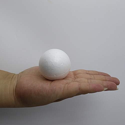 112pack 2 инчи занаетчиска топка од пена, бела полистирен мазна тркалезна топка, за уметност и занаетчиски материјали Училишен проект