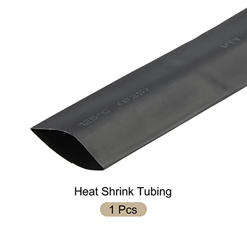 Цевче за намалување на топлината на топлина 2: 1 кабелска цевка за ракави, [за заштита на електрична изолација] - 1 dia/2m/црна