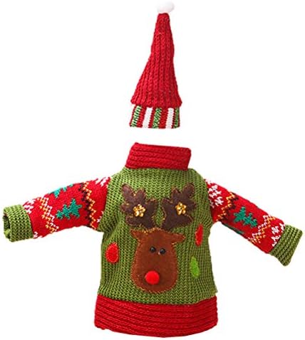 Абоофан 1 сет на волна волна Божиќно вино за џемпер за џемпер за џемпер за повторно користење на забавата за покривање на повторно