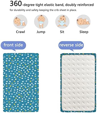 Тематски тематски вграден лист за креветчиња, стандарден сад за садови за креветчиња ултра мек материјал-бебешки креветчиња за девојче