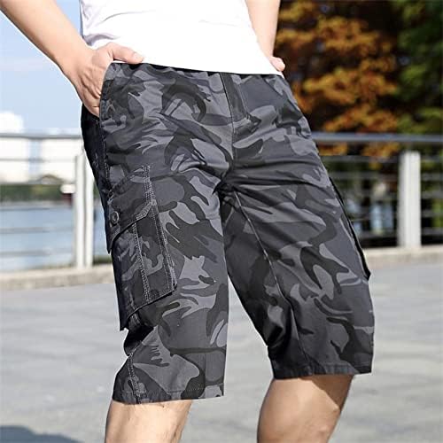 Карго шорцеви за мажи, машка летна обична фитнес фитнес печатена џебна спортска шорцеви
