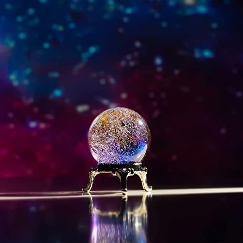 40мм природни аметистични кристални сфери со стојат лековити скапоцени камења и кристали Чакра Медитација балансирајќи ја декорацијата