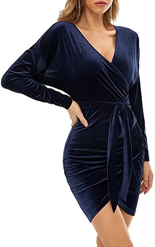 Nokmopo плус фустан со големина Секси кратко здолниште Солидна боја Отворена назад со едно парче средно-половински мини фустан