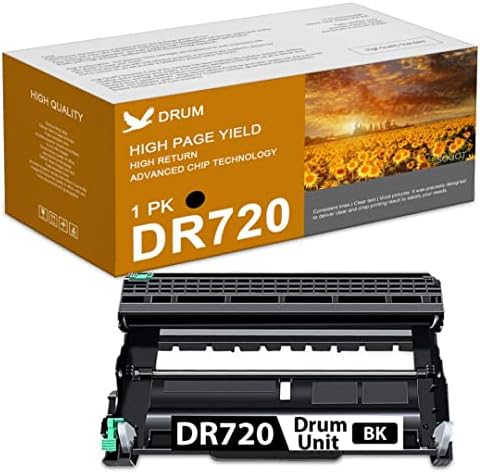 SAOUOT DR720 Црна компатибилна 1 пакет DR-720 Замена на тапанот за тапани за брат HL-5440D 5450DN 5470DW/DWT 6180DW/DWT DCP-8110DN