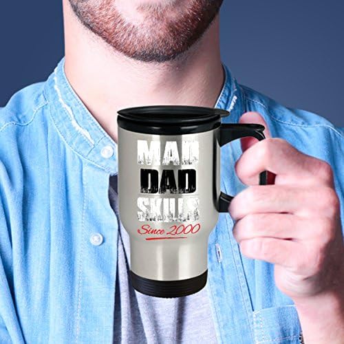 Mad Dad Skills Prail Chrig за топли пијалоци - Премиум квалитет направен во САД - Уникатен подарок за сопруг и татко од сопруга, ќерка, девојка,