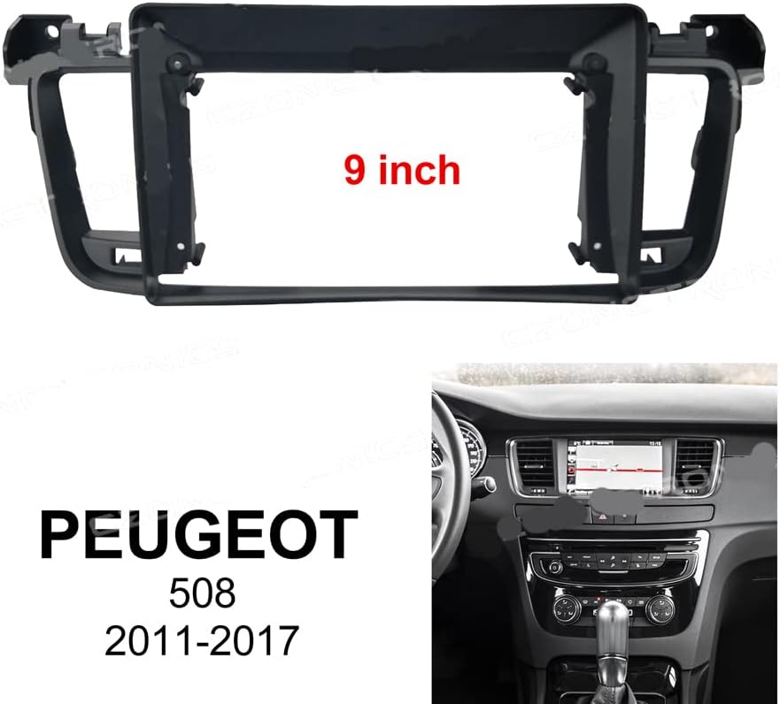 9 инчен Автомобил Радио Фасција Панел За Peugeot 508 2011-2017 Стерео Рамка