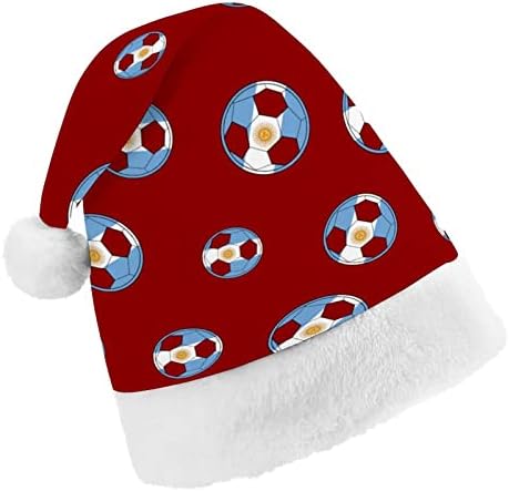 Аргентинско Знаме Фудбал Божиќ Дедо Мраз Шапка За Црвениот Божиќ Капа Празник Фаворизира Нова Година Празнична Забава Материјали