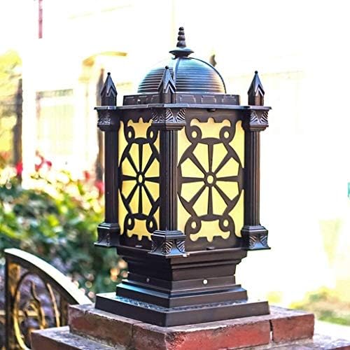 Hnbbf вила колона глава ламба европски стил на отворено wallидна врата врата пост ламба надворешна водоотпорна ограда градина