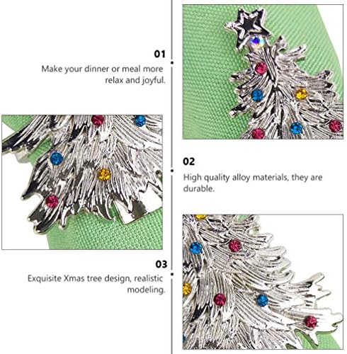 Божиќни прстени за салфетка Гадпипарти, 2 парчиња болнички држачи за салфетка за Божиќ за Божиќна празнична забава, вечера за свадбени трпезарии
