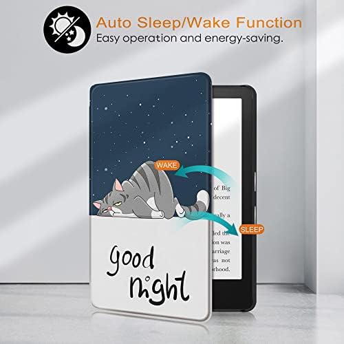Случај За Сите Нови Поттикне Оаза - Тенок Одговара Покритие Поддршка Со Автоматско Будење Спиење, Сино И Бело
