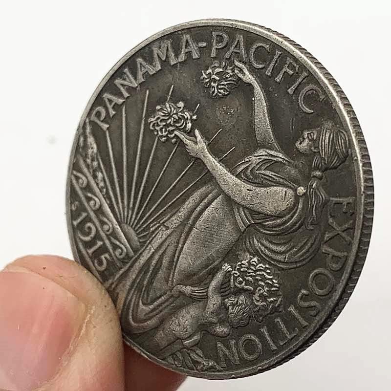 1915 Американска Статуа На Слободата Антички Бакар Стариот Сребрен Медал Колекција Монета 30мм Занает Бакар Монета Комеморативна
