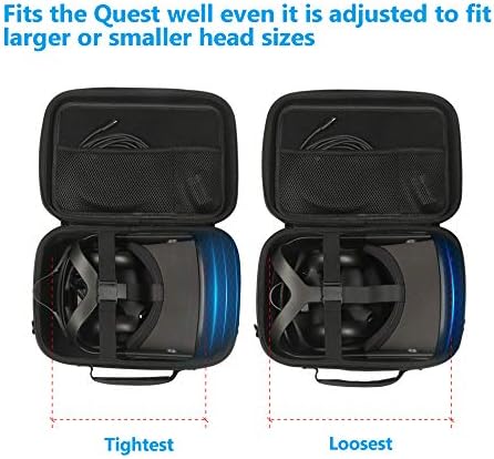 Случај за JSVER за мета потрага по тешка носачка кутија за Oculus Quest 1 VR за слушалки за игри и додатоци за контролори Преносен