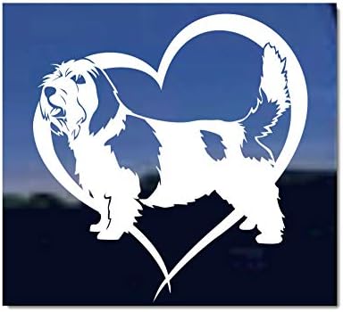 Love Heart Petit Basset Griffon Vendeen NickerStickers® PBGV Dog Vinyl Decal налепница