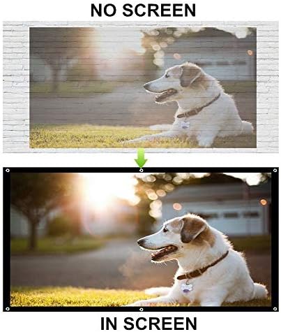 ZSEDP задебелен преносен 100 120 инчи 16: 9 Проекторски екран на екранот поставен на екран за проектор за проекторско кино проекција