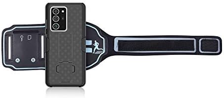 Chuangxinfull Samsung Galaxy Note 20 Ultra 5G Sport Armband, отворено лице за лице идеално за фитнес апликации. Хибриден тврд случај на насловната