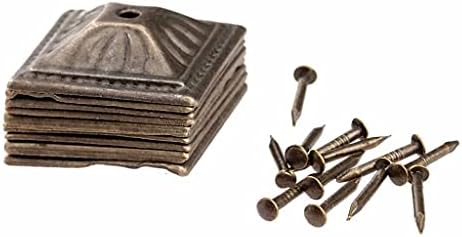 Gretd 10 парчиња 21x21mm Антички бронзено железо тапацир за накит за нокти кутија софа софа декоративна тактика за столче декоративен мебел