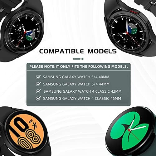UEMOH Watch Bands компатибилни со Samsung Galaxy Watch 5 / Galaxy Watch 4 40mm 44mm / Watch 4 Classic 42mm 46mm, Silicone Watch Band 20mm, Sports замена за часовници, лента за часовници за брзо ослободување за мажи жени