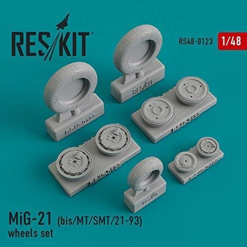 Reskit RS48-0123-1/48-Поставени тркала за детали за смола MIG-21