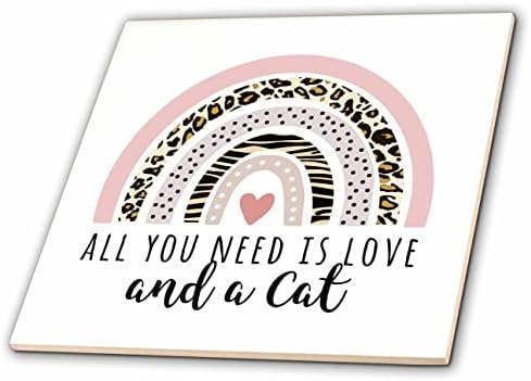 3дроза Се Што Ви Треба Е Љубов и Љубител На Мачки-Смешни Мачки Розова Леопард Виножито-Плочки