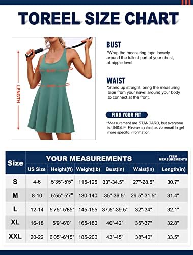 Женски тениски фустан со шорцеви под него, џебови за фустан за вежбање за голф вежбаат атлетски фустан за жени