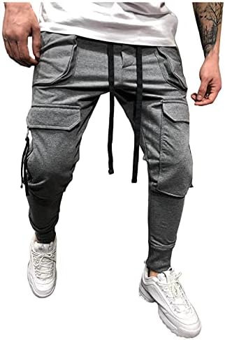 Преголеми панталони со карго џогери, џогери, стилски џогери мажи поштедуваат цврсти вклопувања на отворено