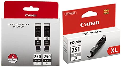 Canon PGI-250XL Black Twin Pack Compatible to MG6320, iP7220 & MG5420, MX922, MG7120, MG6420, MG5520, MG7520, MG6620, MG5620