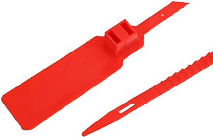 X-gree 100pcs 400мм должина најлон само-заклучување етикета кабелска вратоврска ZIP црвена (100 парчиња 400мм долга најлонска етикета