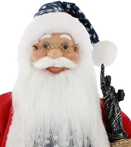 Колекција на Виндри Хил 16 Инч стои Американа Дедо Мраз Декорација на фигура за Божиќ 16710