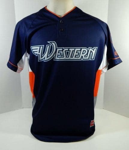 2020 година Среден Запад лига Ол Starвездички натпревар Западен тим 10 Игра издаден Navy Jersey 26 - Игра користена МЛБ дресови