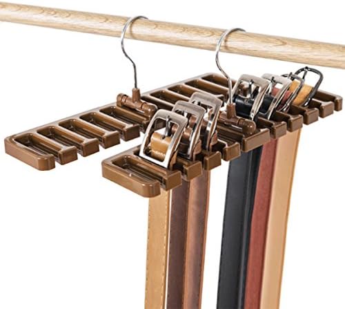 DayCount® Пакет од 2 Организатор за складирање на ремени за вратоврска, мултифукција ротирачки врски шамија за закачалка за закачалка