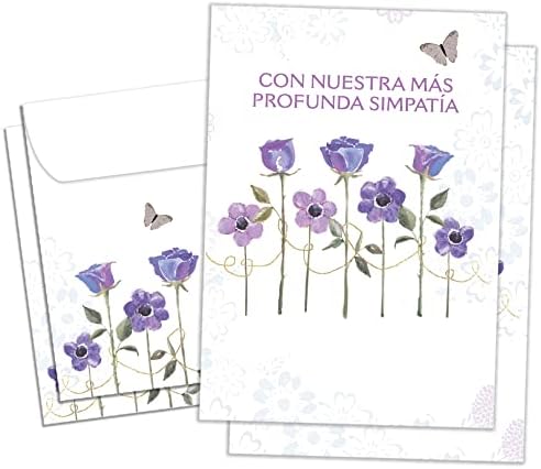 Поздрав без дрво Шпанска симпатија честитка 2 пакет Еко Пријателски направен во САД рециклирана хартија 5 x7 Цвеќиња на Симпатија