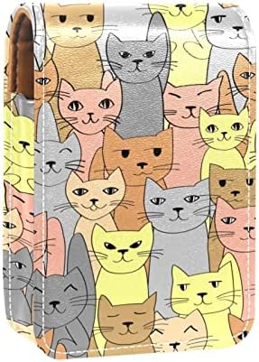 Мини Кармин Случај Со Огледало За Чанта, Многу Слатки Мачки Преносни Случај Носителот Организација