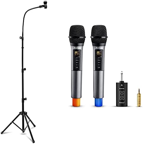 Битрун безжичен микрофон и микрофон, за караоке, пеење, засилувач, ПА систем