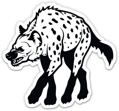 Налепница Hyena - налепница за лаптоп 3 - водоотпорен винил за автомобил, телефон, шише со вода - Angry Hyena Decal