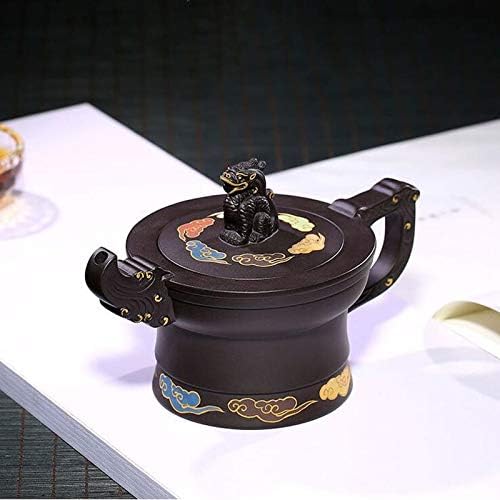 Lkyboa чај сад виолетова глинеста филтер чајници сурова руда црна кал бутик чај чај сет рачно изработени убавици котел прилагодени подароци