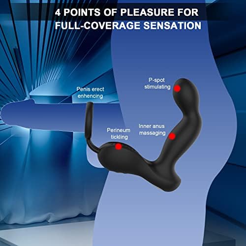 3 во 1 Масажарот за простата со 10 режими на вибрирачки режими и 7 модели на мавтање за стимулација на простата на мажи, далечински управувач со