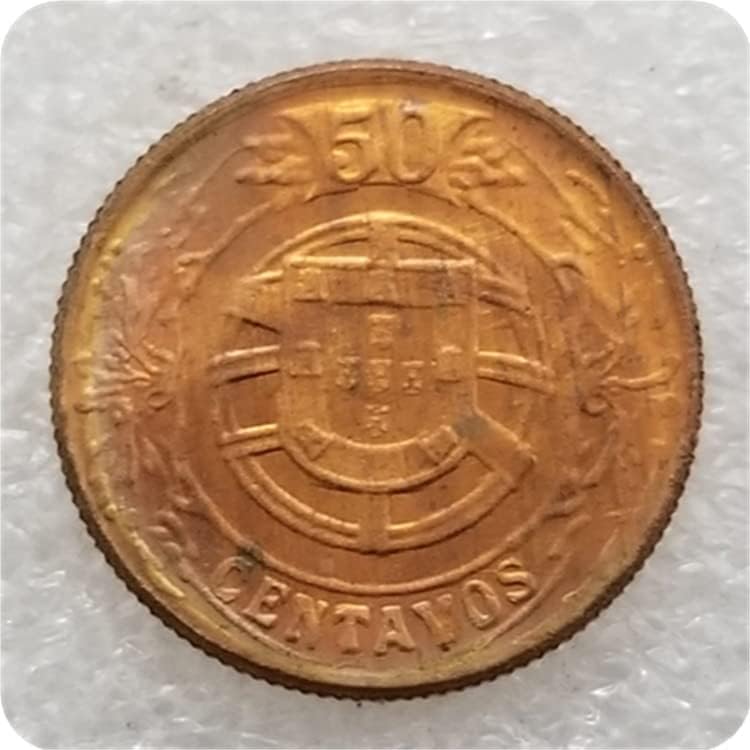 АВЦИТИ Антички Ракотворби португалски 50 1924 Странски Комеморативна Монета Сребрен Долар Трговија на Големо