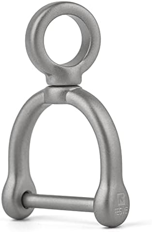 Tisur Titanium вртливите врвови со прстени со завртки за тревки потковица U облик клуч прстен DIY со ротирана врска кожа занаетчиски