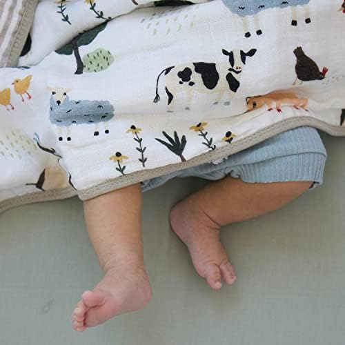 Црвен ROVR овластен органски памук Муслин Бебе ќебе | Мулти-слој Муслин ватенка | Новороденче и дете | Мека, лесна | Расадник, шетач