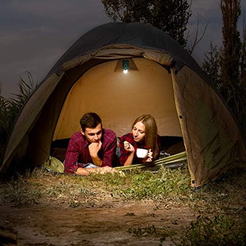 Lepro LED LED камп за кампување, мини кампување фенер, 350lm, 4 режими на светлина, 3 аа батерии за напојување на фенер за дома, градина, пешачење,