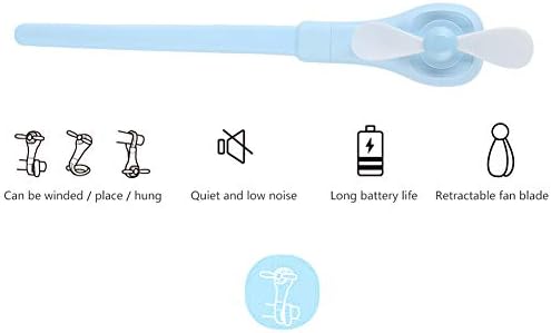 YueCoom симпатичен USB Mini Fan, Mini Femantable, 360 Бесплатна ротација Долна бучава може да биде обесена со оперирана дизајн преносен